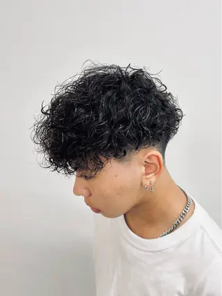 ミディアム パーマ メンズ 🏁メンズパーマ/ RYOYAのヘアスタイル