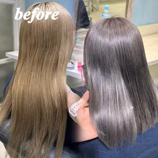ミディアム カラー 🦋ブリーチカラー/ 専門Aya💖のヘアスタイル