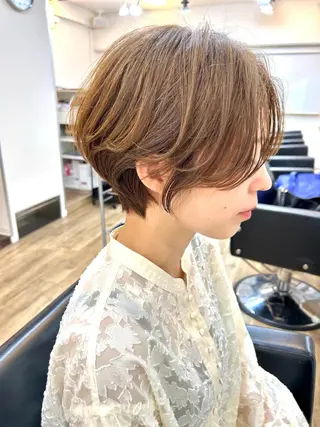 ショート カラー lab.by ioe中崎店所属・中北篤志 ショートボブのヘアスタイル