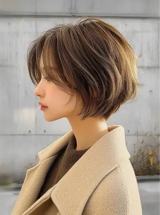 ショート カラー レイヤー×顔周 り×髪質改善/MIUのヘアスタイル