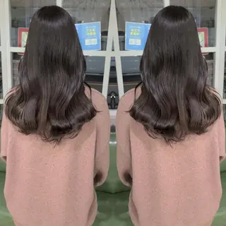 セミロング カラー cherie所属・バレイヤージュ/ ハイライト/大内格のヘアスタイル