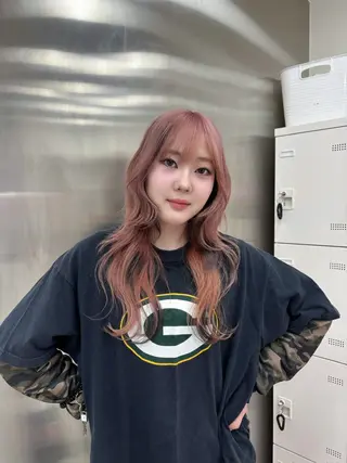 ロング カラー 表参道ハッシュカット レイヤー/リノンのヘアスタイル