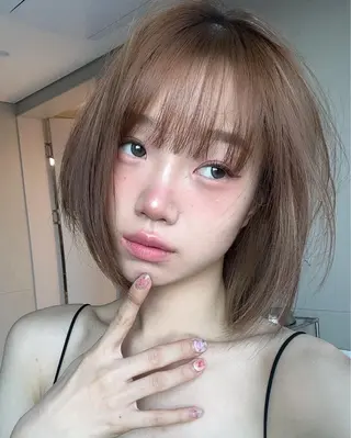 ショート ボブ.顔周りカット カット/ユキカのヘアスタイル