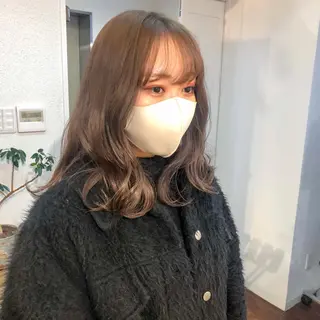 ミディアム カラー 水野 雪 /パーマ/暖色カラーのヘアスタイル