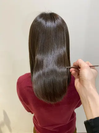 ロング コテ巻き風パーマ/ 髪質改善/河島恭平のヘアスタイル