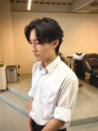 ショート メンズ/フェザー パーマ/RYOTAのヘアスタイル