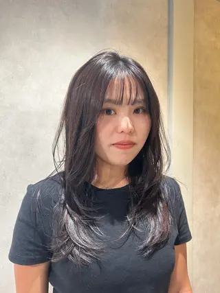 ロング ayano🍒パーマ 暖色カラーのヘアスタイル