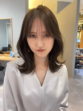 ミディアム 河崎 ブルーナちえみのヘアスタイル