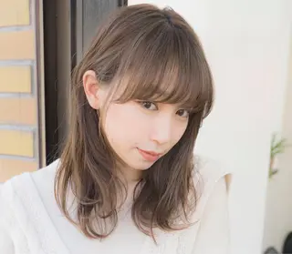 セミロング 田中 あやなのヘアスタイル