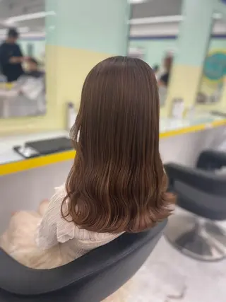 ロング カラー ヘアアレンジ ☁️縮毛矯正✖️ 透明感☁️りくのヘアスタイル