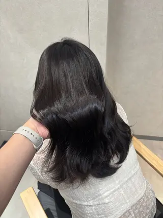 セミロング カラー 透明感カラー/暖色 カラー/kana🩷のヘアスタイル