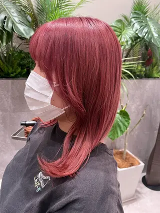 セミロング カラー 桑原 りゆのヘアスタイル