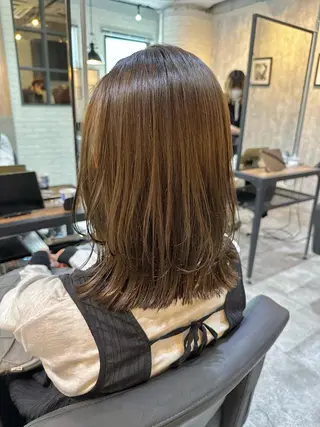 ミディアム 縮毛矯正💎髪質改善 レイヤー✨山内健太郎のヘアスタイル