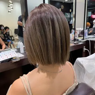 ショート カラー AMI ウルフパーマ/メンズのヘアスタイル