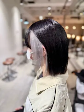 ミディアム カラー 🌈インナーカラー ‘ショウマ’🌈のヘアスタイル