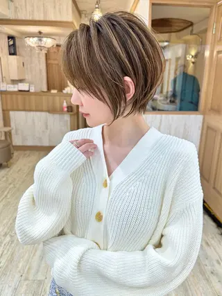 ショート おのだ あやなのヘアスタイル