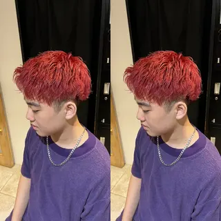 カラー メンズ センターパート /植田のヘアスタイル