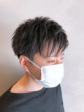 メンズ 上石神井メンズパーマ 飯田徹のヘアスタイル