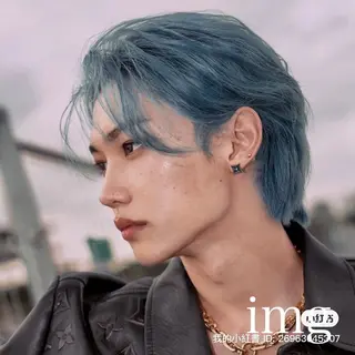 ミディアム カラー メンズ 岡田大志🇰🇷 中/韓メンズヘアのヘアスタイル