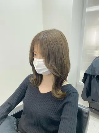 ミディアム カラー 髪質改善 ヒデのヘアスタイル