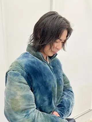 ミディアム パーマ メンズ amy.所属・メンズカットパーマ/ ブリーチ高柳将太のヘアスタイル