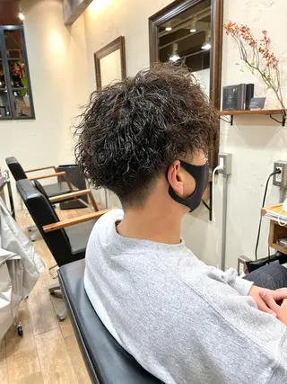 ショート パーマ OPShair　ANELLO所属・ショート/ボブ/ メンズ/縮毛矯正のヘアスタイル