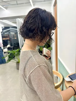 ショート パーマ ボブ/レイヤー/ケア パーマ/リュウタのヘアスタイル