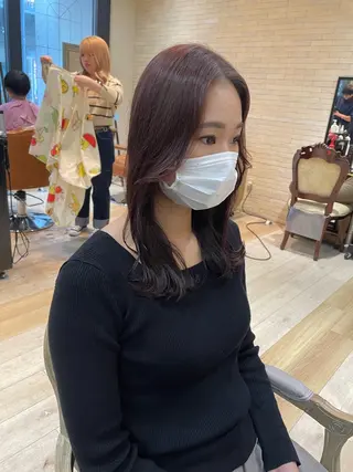 セミロング 亀川蓮 Agu hairのヘアスタイル