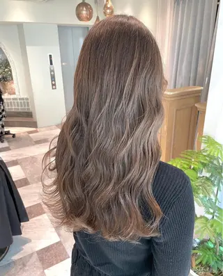 ロング カラー 顔周り\エクステ\ 透明感カラー\まりんのヘアスタイル