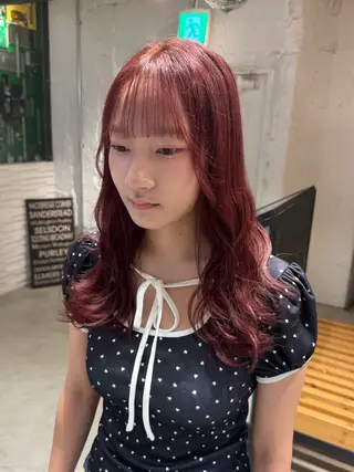 ミディアム 🌶推しカラー RINA🌶´-のヘアスタイル