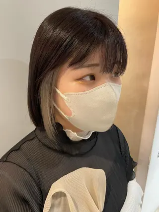 ミディアム Null 表参道所属・岩下昂世/ ハイトーン/デザインのヘアスタイル