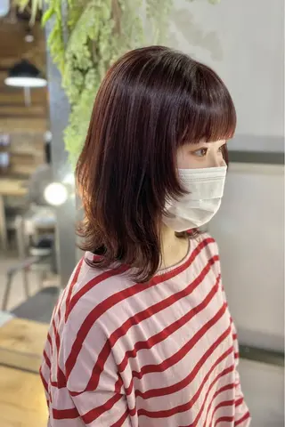 セミロング カラー 菊地 紗矢のヘアスタイル