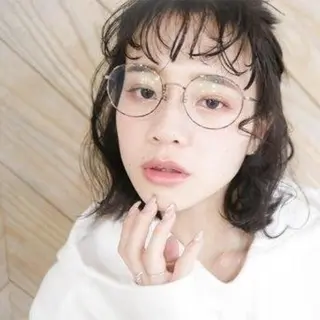 ミディアム 山田 周のヘアスタイル