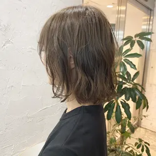 ミディアム カラー 渋谷ブリーチカラー 韓国ヘアyuikoのヘアスタイル