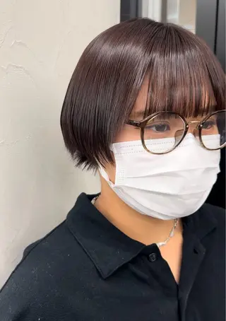 ショート カラー パーマ 髪質改善/レイヤー/ 艶髪🎀ayaneのヘアスタイル