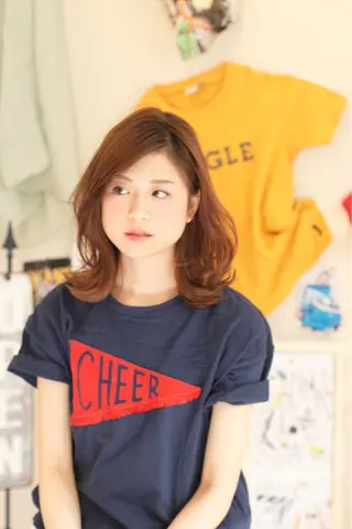 ミディアム アメリラブヘアー 土屋 洋平のヘアスタイル