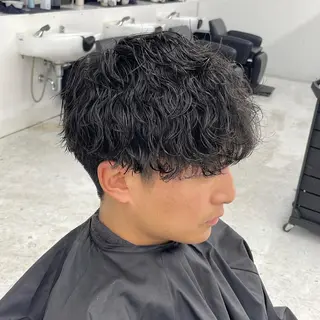ミディアム パーマ メンズ 【柏メンズパーマ職人 】店長　KAZUMAのヘアスタイル