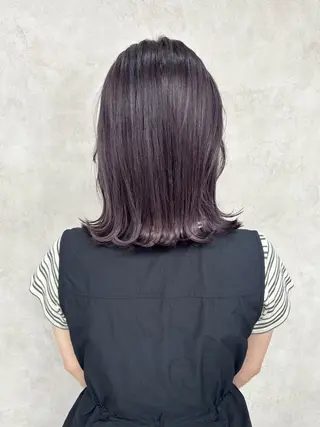 ミディアム カラー 篠田 あずさのヘアスタイル