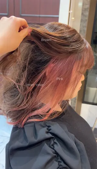 カラー あんどう ゆうかのヘアスタイル