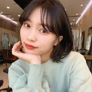 ミディアム カラー 🌱小顔ヘア/ボブ ミディアム/双葉🌱のヘアスタイル