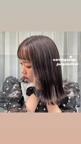 ロング カラー yuna/ボブカット /ハイトーンカラーのヘアスタイル