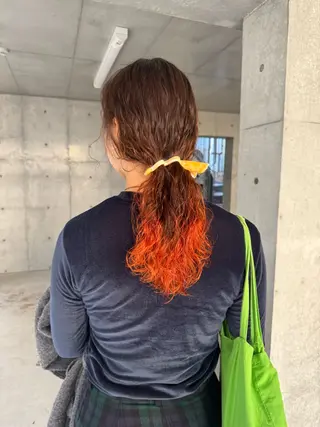 セミロング カラー 🌈前田 ジュンのヘアスタイル