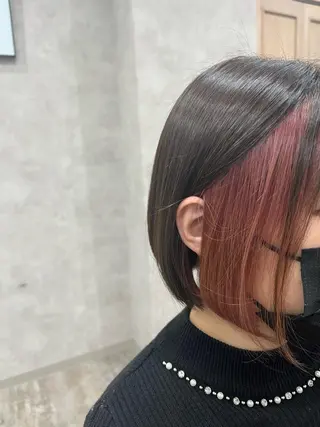 セミロング 韓国風🫧艶カラー 💟ran💟のヘアスタイル