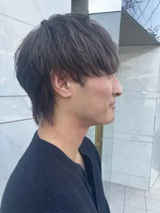 ショート メンズ センターパート メンズカット町田佑人のヘアスタイル