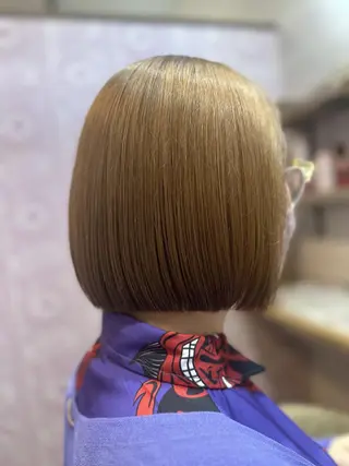 ミディアム カラー 個室型美容室san 都賀店のヘアスタイル