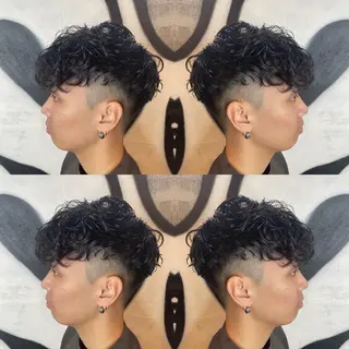 ショート メンズ ⚡️メンズパーマ特化 mens支持◎/忠地のヘアスタイル