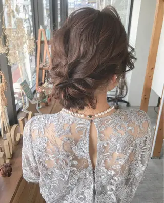 ロング カラー ヘアアレンジ ハイライト、レイヤー カット/西梅田/中西のヘアスタイル