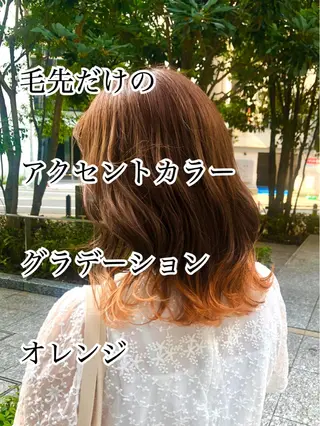 ミディアム カラー 韓国風レイヤー🗝要 暗透カラー📓吉祥寺のヘアスタイル