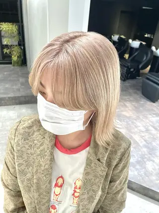 セミロング カラー MiL所属・✨ハイトーン✨ 濱田知孝のヘアスタイル