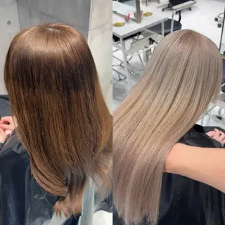 セミロング カラー ハイトーン特化/ ムラ修正/拓真のヘアスタイル